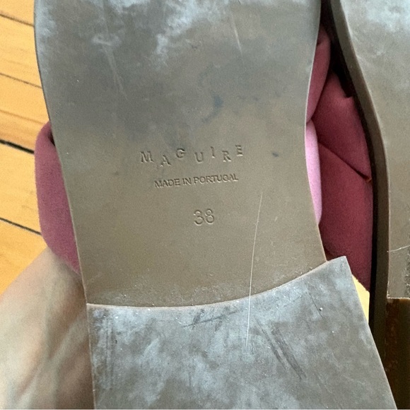 Maguire Sz 8 (38) Suede Braided Pink Slip On Sandals - Picture 4 of 7